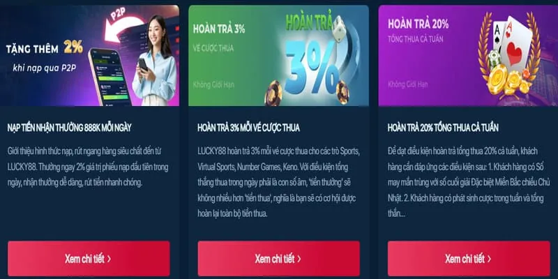 Ưu đãi đặc biệt cho các giải đấu lớn như World Cup hoặc Champions League